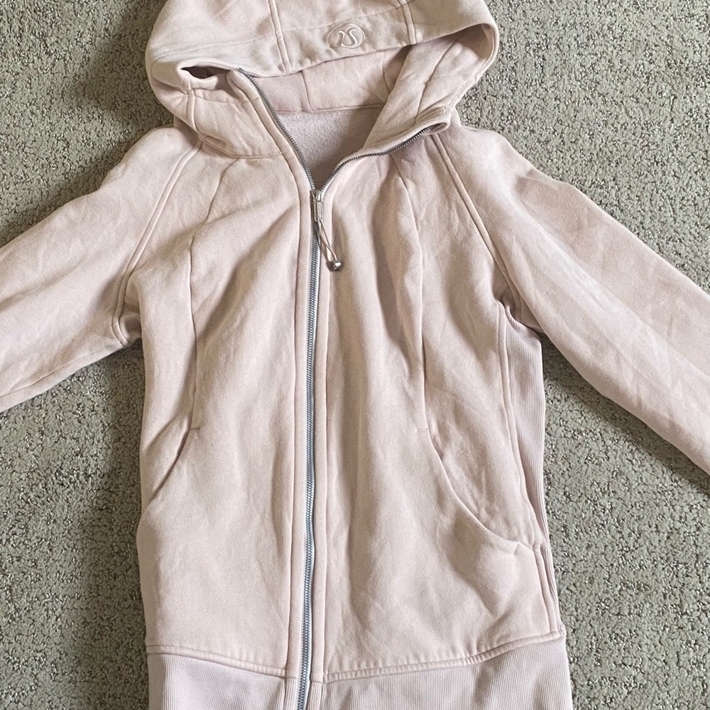Lululemon Light Pink Scuba Hooded Jacket